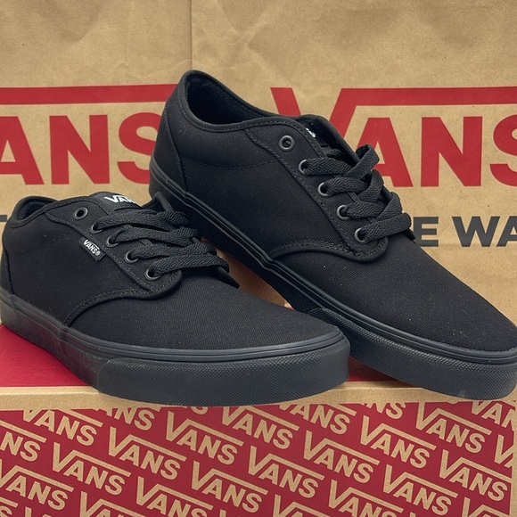 Vans Men’s Black Canvas Sneakers Atwood (Canvas) Black/Black
VN000TUY186 - Picture 5 of 16